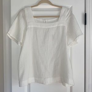 Lightspun Harlow Square-Neck Top, size Medium